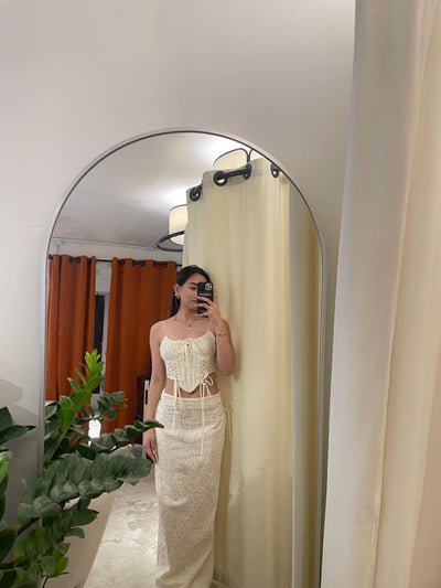 Kiss Me Baby Embroidery Skirt Set