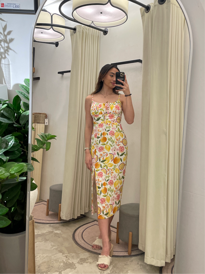 Lemon Punch Midi Dress