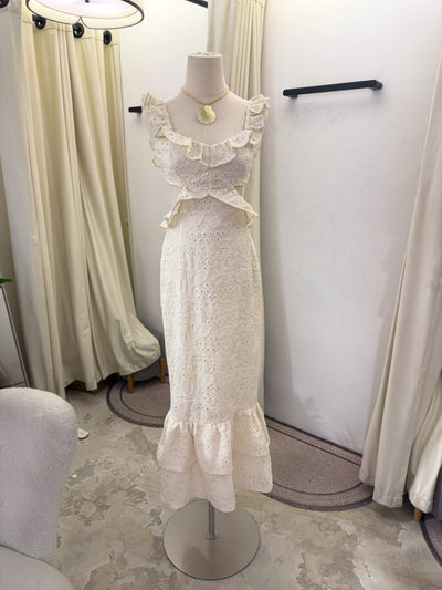 Elliana Layered Sequin Cutout Maxi Dress